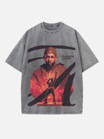 Kendrick Lamar Print Round Neck T-shirt
