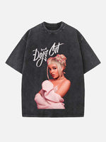 Doja Cat Print Round Neck T-shirt