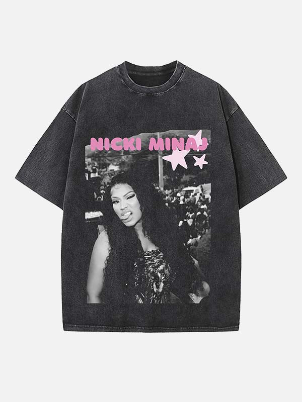 Nicki Minaj Print Round Neck T-shirt