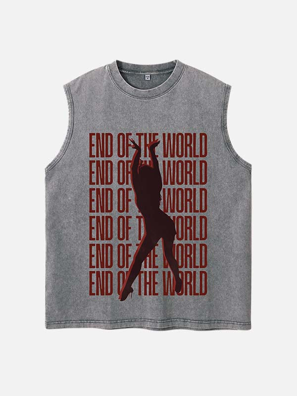 Miley Cyrus Print Round Neck Tank