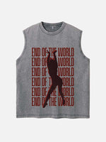 Miley Cyrus Print Round Neck Tank