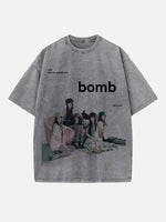 ILLIT Print Round Neck T-shirt