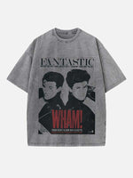 George Michael Wham! Print Round Neck T-shirt