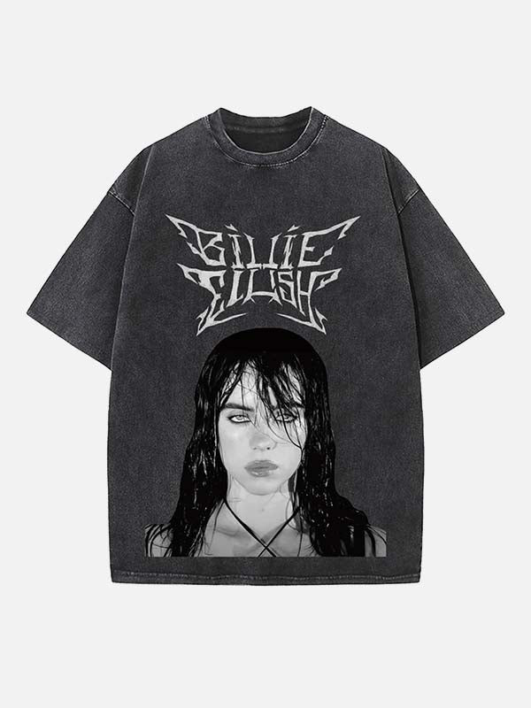 Billie Eilish Print Round Neck T-shirt
