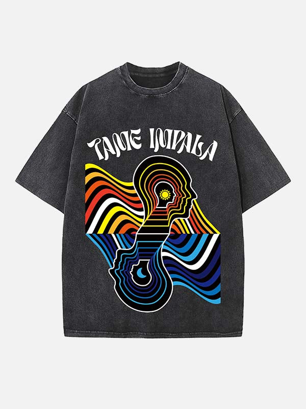 Tame Impala Print Round Neck T-shirt