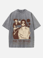 Bruno Mars Print Round Neck T-shirt