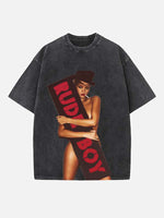 Rihanna Print Round Neck T-shirt