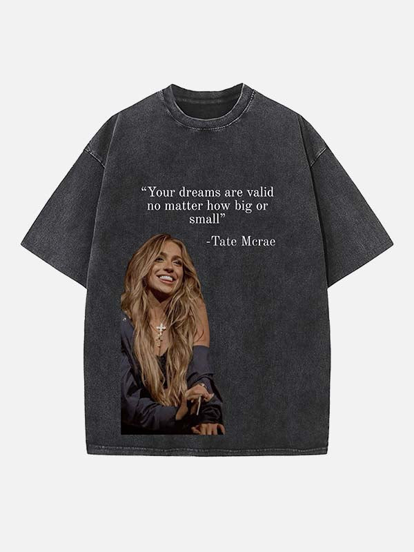 Tate McRae Print Round Neck T-shirt
