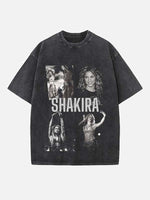 Shakira Print Round Neck T-shirt