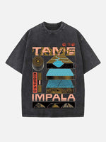 Tame Impala Print Round Neck T-shirt