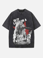 Halsey Print Round Neck T-shirt