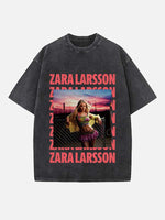 Zara Larsson Print Round Neck T-shirt
