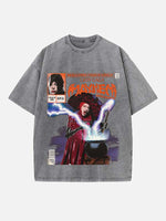 Lady Gaga Print Round Neck T-shirt