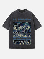 LE SSERAFIM Print Round Neck T-shirt