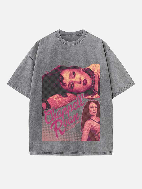 Chappell Roan Print Round Neck T-shirt