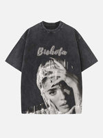 Karol G Print Round Neck T-shirt