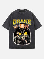 Drake Print Round Neck T-shirt