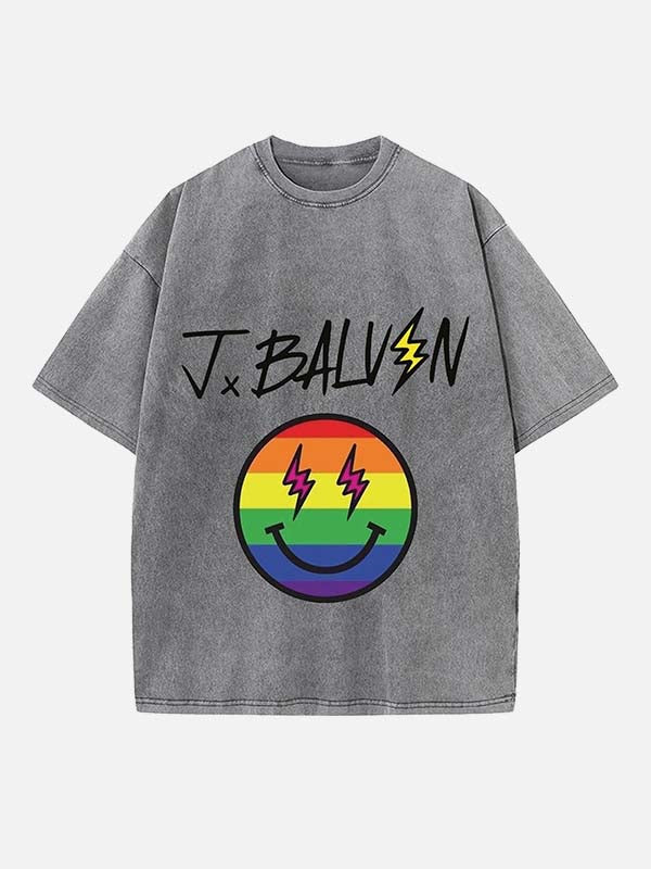J Balvin Print Round Neck T-shirt