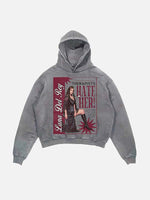 Lana Del Rey Print Slant Pockets Hoodie