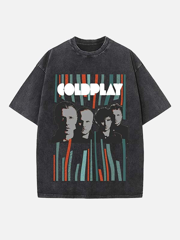 Coldplay Print Round Neck T-shirt