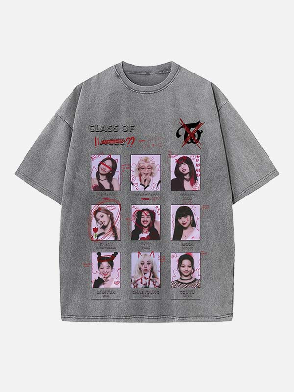 TWICE Print Round Neck T-shirt