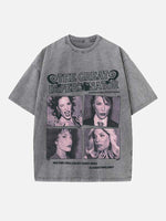 Halsey Print Round Neck T-shirt