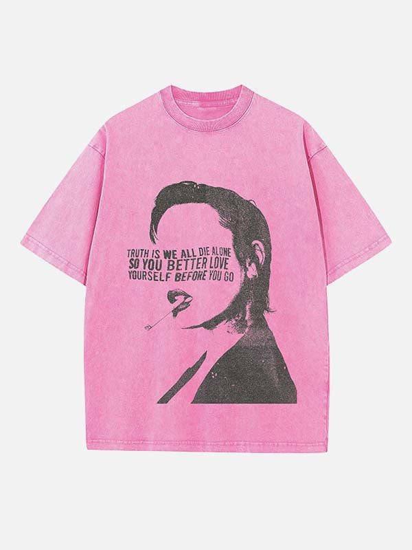 Demi Lovato Print Round Neck T-shirt