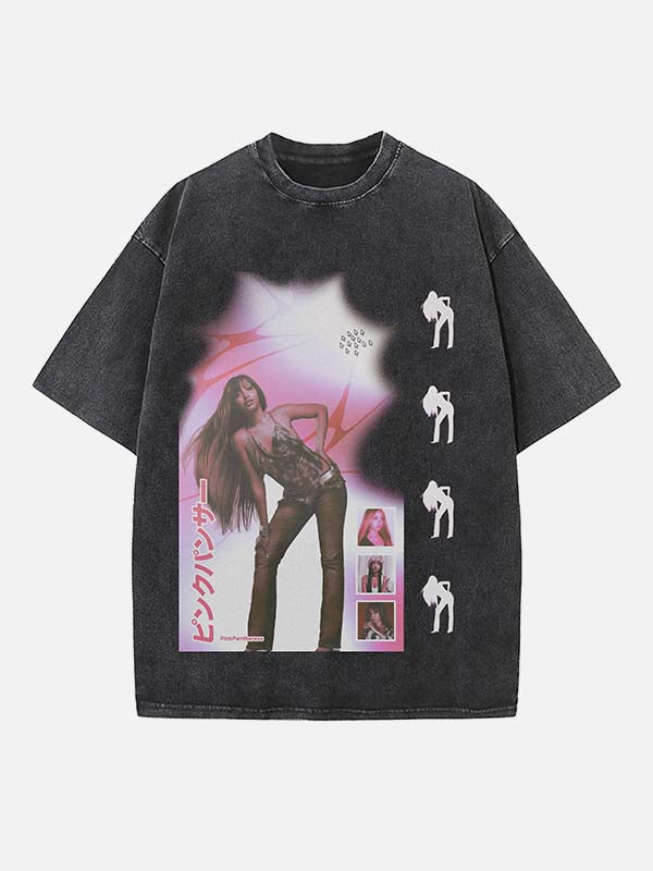 PinkPantheress Print Round Neck T-shirt