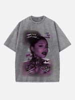 Ariana Grande Print Round Neck T-shirt