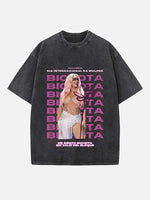 Karol G Print Round Neck T-shirt