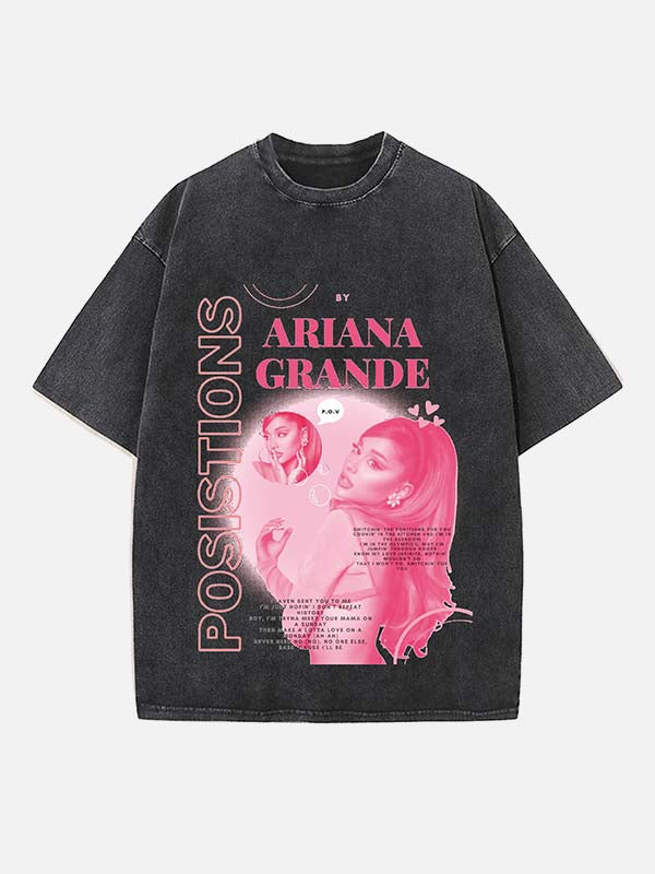 Ariana Grande Print Round Neck T-shirt