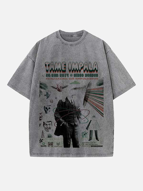 Tame Impala Print Round Neck T-shirt