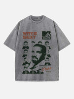 Drake Print Round Neck T-shirt