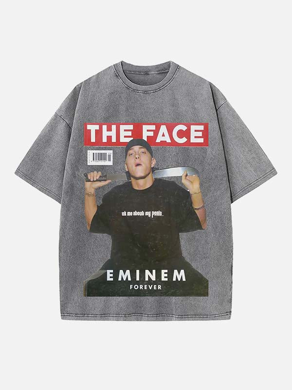 Eminem Print Round Neck T-shirt