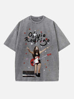 Olivia Rodrigo Print Round Neck T-shirt