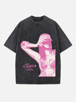 Tate McRae Print Round Neck T-shirt