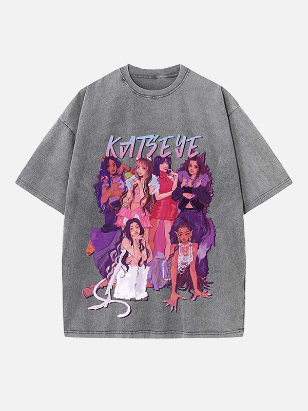 KATSEYE Print Round Neck T-shirt