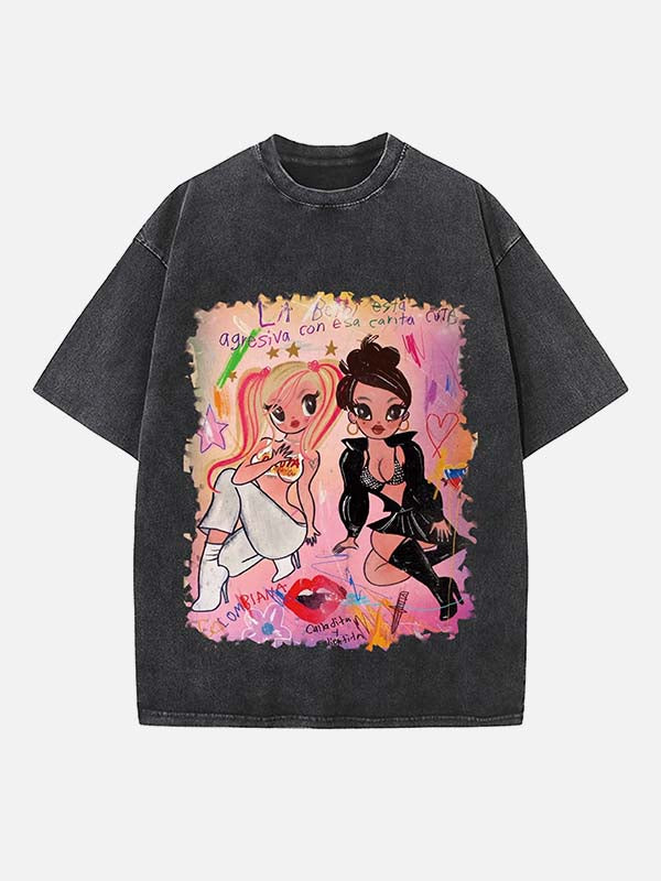 Karol G Print Round Neck T-shirt