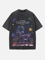 Coldplay Print Round Neck T-shirt