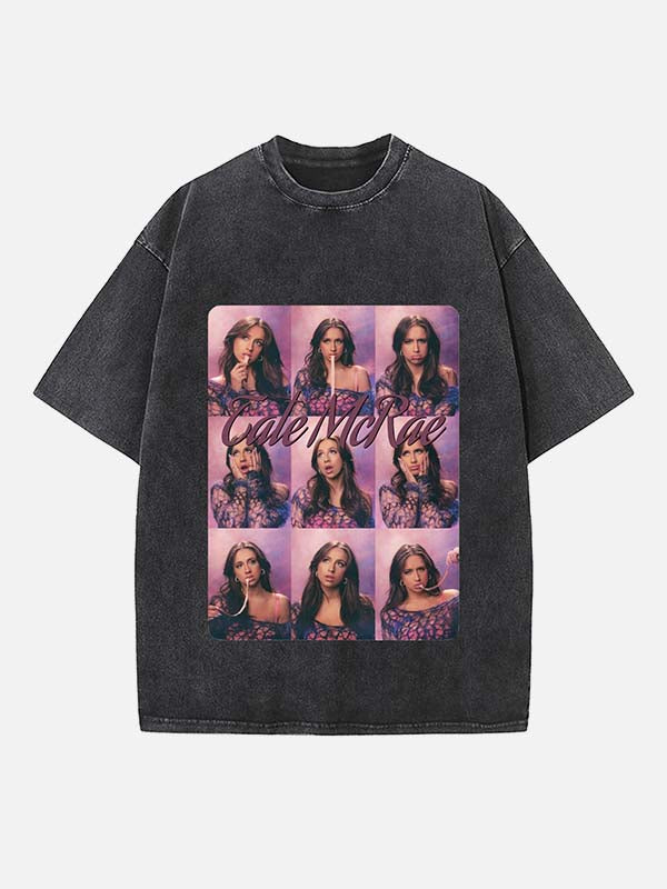 Tate McRae Print Round Neck T-shirt