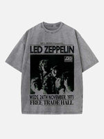 Led Zeppelin Print Round Neck T-shirt
