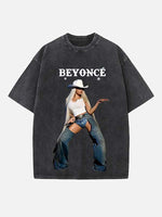 Beyoncé Print Round Neck T-shirt