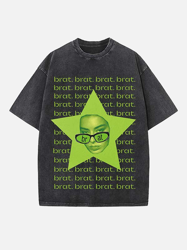 Charli xcx Print Round Neck T-shirt