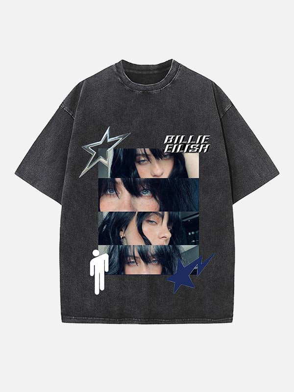 Billie Eilish Print Round Neck T-shirt