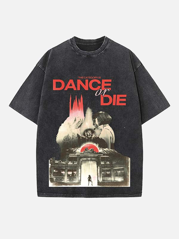 Lady Gaga Print Round Neck T-shirt