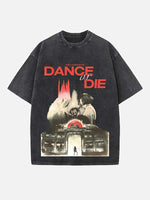 Lady Gaga Print Round Neck T-shirt