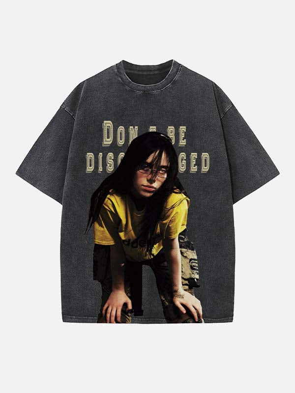 Billie Eilish Print Round Neck T-shirt
