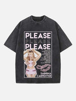 Sabrina Carpenter Print Round Neck T-shirt