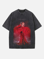 Rihanna Print Round Neck T-shirt