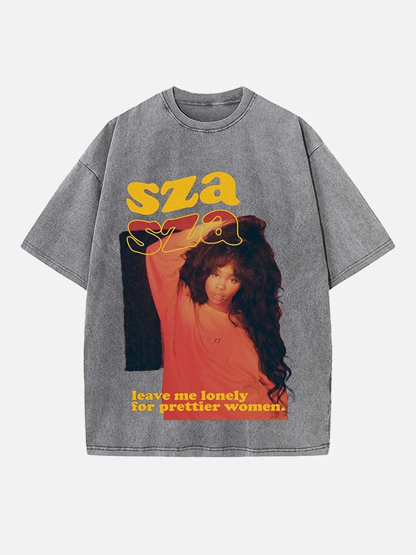 SZA Print Round Neck T-shirt